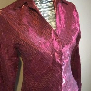 Vintage shimmery button down shirt